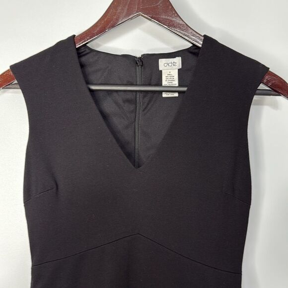 Cache Black Sleeveless V-Neck Cocktail Sheath Dress Size 0 - Picture 3 of 6